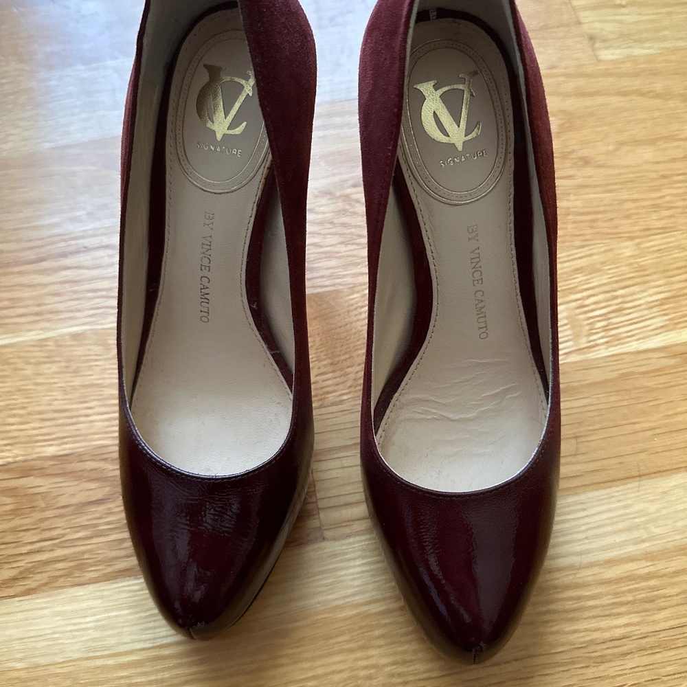 Beautiful  burgundy,  gently used high heels